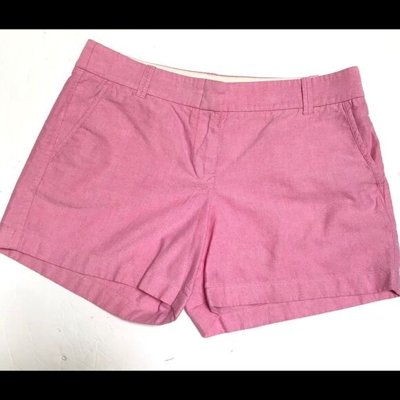 J Crew Pink City fit cotton shorts Sz 8 - Picture 1 of 3